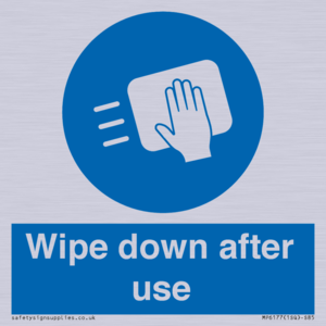 Wipe down after use